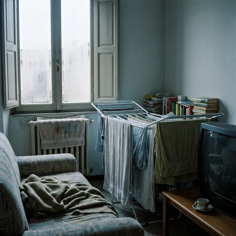 Bucato umido in casa che non asciuga